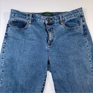 Lauren Jeans Co Straight Leg Jeans Womens 12 Classic Stretch Denim Ralph Lauren